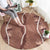 Hawaii Maile Lei Round Carpet With Brown Monstera Pattern