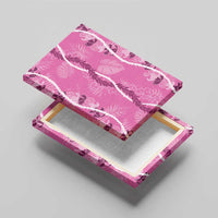 Hawaii Maile Lei Canvas Wall Art With Pink Monstera Pattern LT05 - Polynesian Pride
