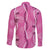 Hawaii Maile Lei Family Matching Off Shoulder Maxi Dress and Hawaiian Shirt With Pink Monstera Pattern