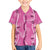 Hawaii Maile Lei Family Matching Off Shoulder Maxi Dress and Hawaiian Shirt With Pink Monstera Pattern