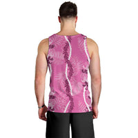 Hawaii Maile Lei Men Tank Top With Pink Monstera Pattern LT05 - Polynesian Pride