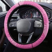 Hawaii Maile Lei Steering Wheel Cover With Pink Monstera Pattern LT05 - Polynesian Pride