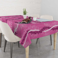 Hawaii Maile Lei Tablecloth With Pink Monstera Pattern LT05 - Polynesian Pride