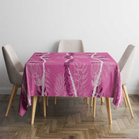 Hawaii Maile Lei Tablecloth With Pink Monstera Pattern LT05 - Polynesian Pride