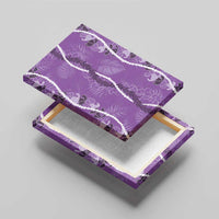 Hawaii Maile Lei Canvas Wall Art With Violet Monstera Pattern LT05 - Polynesian Pride