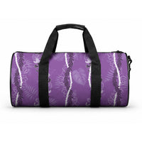 Hawaii Maile Lei Duffle Bag With Violet Monstera Pattern