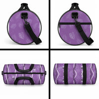 Hawaii Maile Lei Duffle Bag With Violet Monstera Pattern