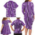 Hawaii Maile Lei Family Matching Long Sleeve Bodycon Dress and Hawaiian Shirt With Violet Monstera Pattern