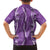 Hawaii Maile Lei Family Matching Off Shoulder Maxi Dress and Hawaiian Shirt With Violet Monstera Pattern