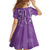 Hawaii Maile Lei Family Matching Off Shoulder Maxi Dress and Hawaiian Shirt With Violet Monstera Pattern