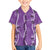 Hawaii Maile Lei Family Matching Off Shoulder Maxi Dress and Hawaiian Shirt With Violet Monstera Pattern