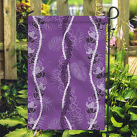 Hawaii Maile Lei Garden Flag With Violet Monstera Pattern LT05 Garden Flag Violet - Polynesian Pride