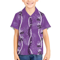 Hawaii Maile Lei Hawaiian Shirt With Violet Monstera Pattern LT05 - Polynesian Pride