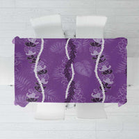 Hawaii Maile Lei Tablecloth With Violet Monstera Pattern LT05 Violet - Polynesian Pride