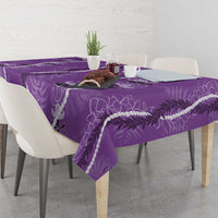 Hawaii Maile Lei Tablecloth With Violet Monstera Pattern LT05 - Polynesian Pride