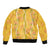 Hawaii Maile Lei Bomber Jacket With Yellow Monstera Pattern