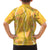 Hawaii Maile Lei Family Matching Long Sleeve Bodycon Dress and Hawaiian Shirt With Yellow Monstera Pattern