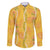 Hawaii Maile Lei Family Matching Long Sleeve Bodycon Dress and Hawaiian Shirt With Yellow Monstera Pattern