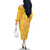 Hawaii Maile Lei Family Matching Off The Shoulder Long Sleeve Dress and Hawaiian Shirt With Yellow Monstera Pattern