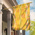 Hawaii Maile Lei Garden Flag With Yellow Monstera Pattern