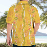 Hawaii Maile Lei Hawaiian Shirt With Yellow Monstera Pattern LT05 - Polynesian Pride