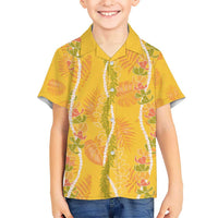 Hawaii Maile Lei Hawaiian Shirt With Yellow Monstera Pattern LT05 - Polynesian Pride