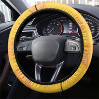 Hawaii Maile Lei Steering Wheel Cover With Yellow Monstera Pattern LT05 - Polynesian Pride
