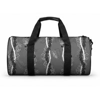 Hawaii Maile Lei Duffle Bag With Gray Monstera Pattern LT05 One size Gray - Polynesian Pride