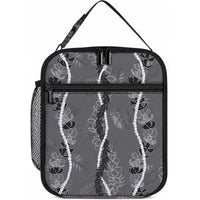 Hawaii Maile Lei Lunch Bag With Gray Monstera Pattern