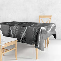 Hawaii Maile Lei Tablecloth With Gray Monstera Pattern LT05 - Polynesian Pride