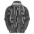 Hawaii Maile Lei Zip Hoodie With Gray Monstera Pattern