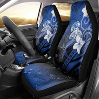 Polynesia Hammerhead Shark Car Seat Cover Blue Tribal Pattern With Plumeria LT05 - Polynesian Pride