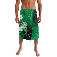 Polynesia Hammerhead Shark Lavalava Green Tribal Pattern With Plumeria LT05 Green - Polynesian Pride