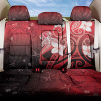Polynesia Hammerhead Shark Back Car Seat Cover Red Tribal Pattern With Plumeria LT05 One Size Red - Polynesian Pride