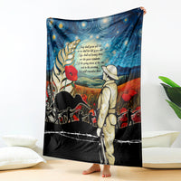 Kei Wareware Tatou New Zealand ANZAC Day Blanket Starry Night Inspo Style LT05 - Polynesian Pride