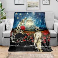 Kei Wareware Tatou New Zealand ANZAC Day Blanket Starry Night Inspo Style LT05 - Polynesian Pride