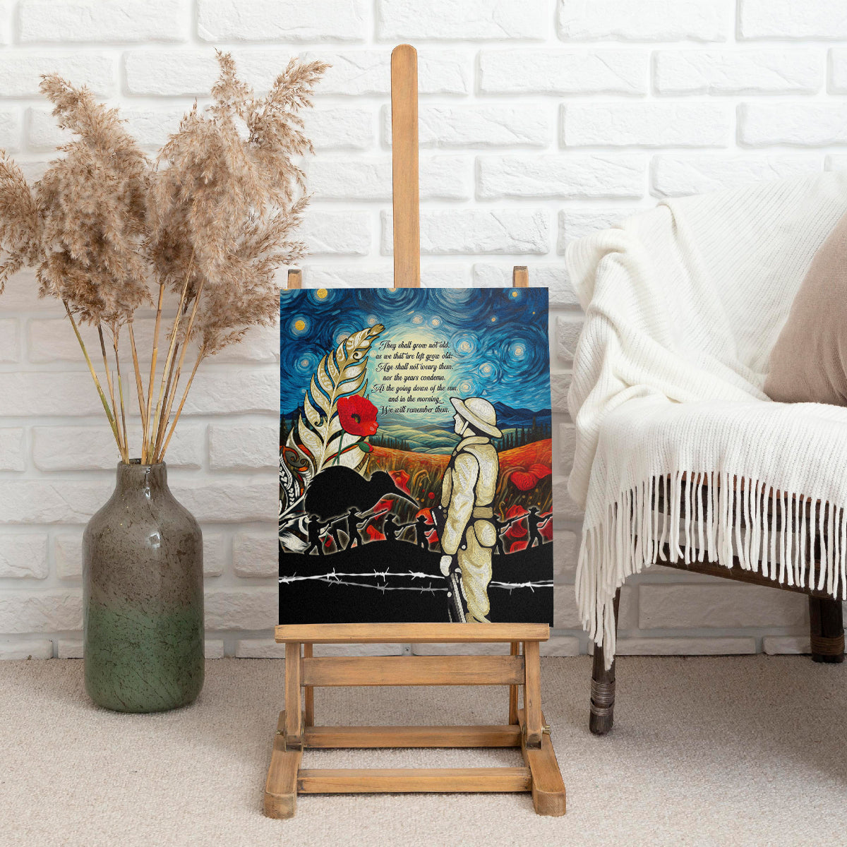 Kei Wareware Tatou New Zealand ANZAC Day Canvas Wall Art Starry Night Inspo Style LT05 - Polynesian Pride