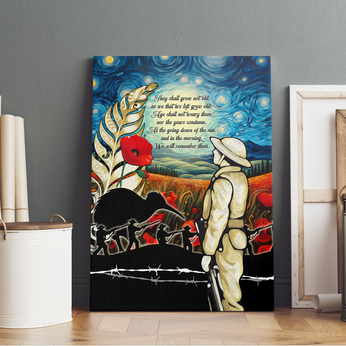 Kei Wareware Tatou New Zealand ANZAC Day Canvas Wall Art Starry Night Inspo Style LT05 - Polynesian Pride