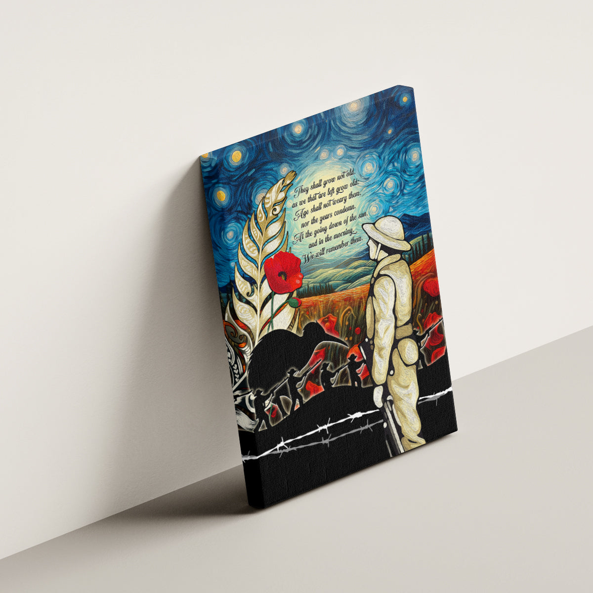 Kei Wareware Tatou New Zealand ANZAC Day Canvas Wall Art Starry Night Inspo Style LT05 - Polynesian Pride