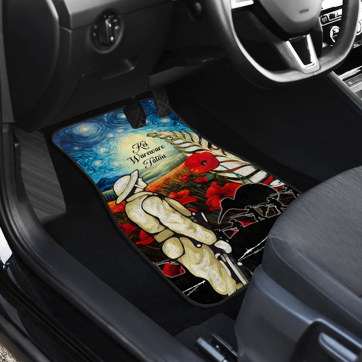 Kei Wareware Tatou New Zealand ANZAC Day Car Mats Starry Night Inspo Style LT05 - Polynesian Pride