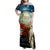 Kei Wareware Tatou New Zealand ANZAC Day Family Matching Off Shoulder Maxi Dress and Hawaiian Shirt Starry Night Inspo Style LT05 Mom's Dress Blue - Polynesian Pride