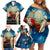 Kei Wareware Tatou New Zealand ANZAC Day Family Matching Off Shoulder Short Dress and Hawaiian Shirt Starry Night Inspo Style LT05 - Polynesian Pride