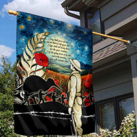 Kei Wareware Tatou New Zealand ANZAC Day Garden Flag Starry Night Inspo Style LT05 - Polynesian Pride