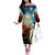 Kei Wareware Tatou New Zealand ANZAC Day Off The Shoulder Long Sleeve Dress Starry Night Inspo Style LT05 Women Blue - Polynesian Pride