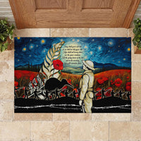 Kei Wareware Tatou New Zealand ANZAC Day Rubber Doormat Starry Night Inspo Style LT05 - Polynesian Pride