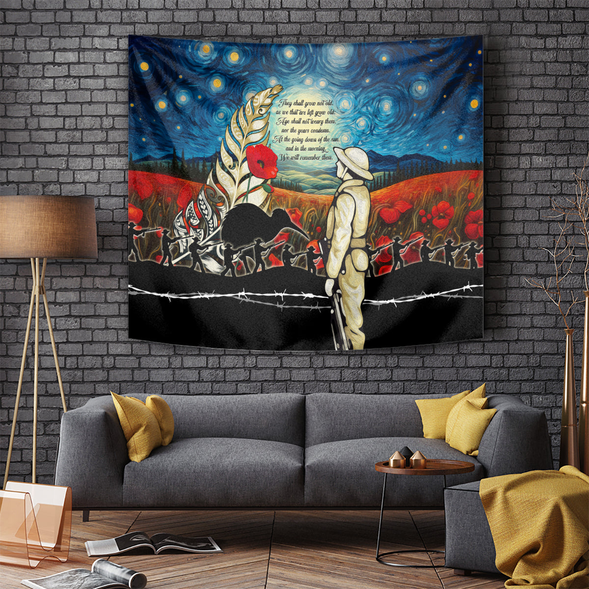 Kei Wareware Tatou New Zealand ANZAC Day Tapestry Starry Night Inspo Style LT05 - Polynesian Pride
