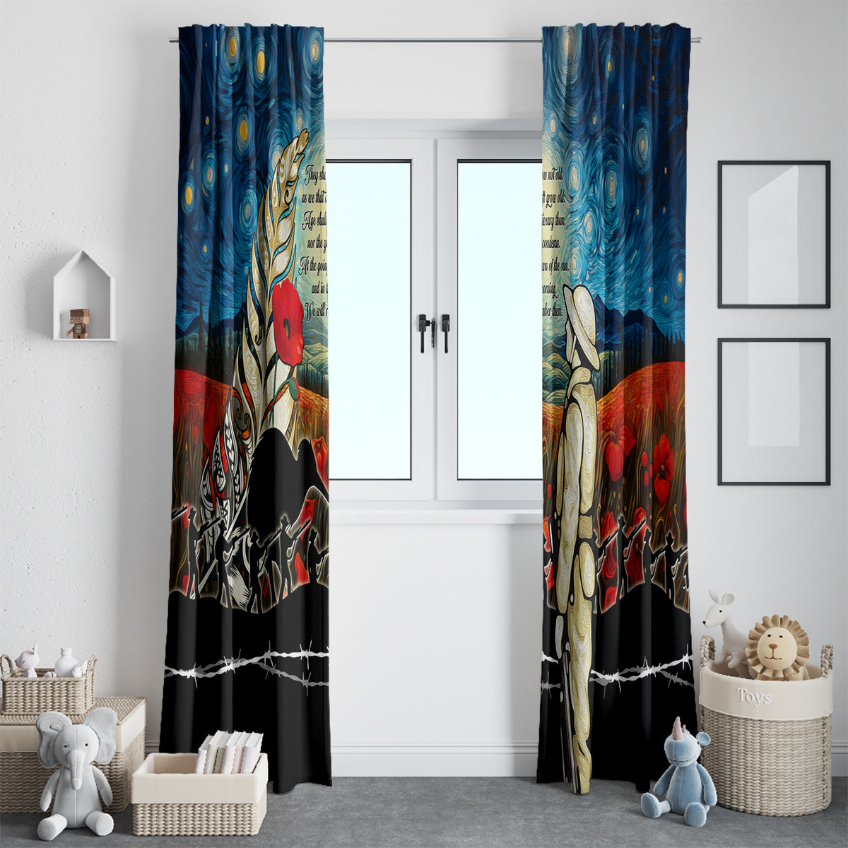 Kei Wareware Tatou New Zealand ANZAC Day Window Curtain Starry Night Inspo Style LT05 - Polynesian Pride