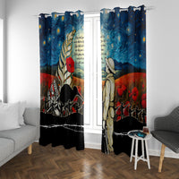 Kei Wareware Tatou New Zealand ANZAC Day Window Curtain Starry Night Inspo Style LT05 With Grommets Blue - Polynesian Pride