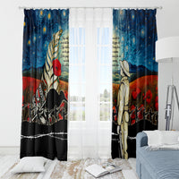 Kei Wareware Tatou New Zealand ANZAC Day Window Curtain Starry Night Inspo Style LT05 - Polynesian Pride