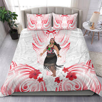 New Zealand Women's Day Bedding Set Maori Wahine Polynesian Pattern